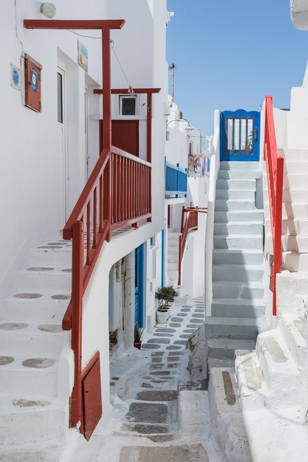 White And Grey Chora Mykonos Town Exterior foto