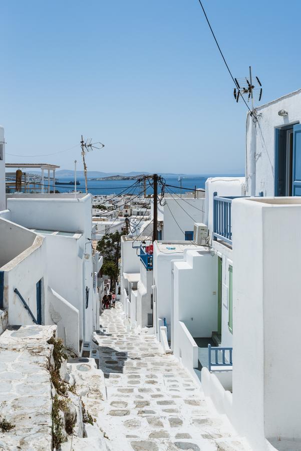 White And Grey Chora Mykonos Town Exterior foto